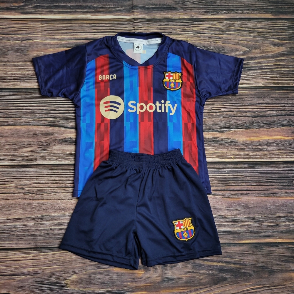 Barcelona kid's Soccer Jersey and Shorts